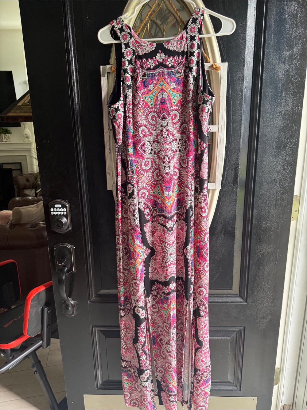 London Times Pink Multi Paisley Maxi Dress